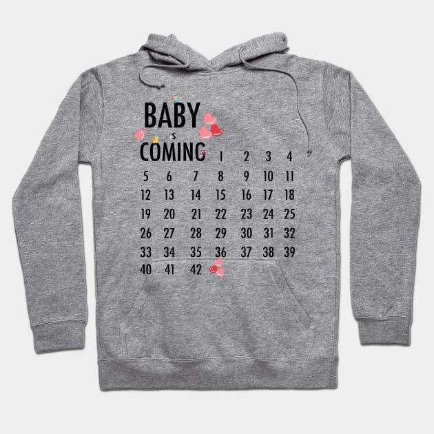 Baby is coming pregnancy announcement boy and girl Hoodie by Stellart